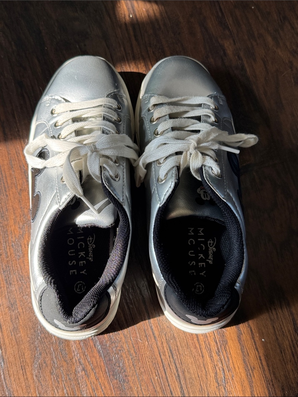 Disney Silver Sneakers with Black Accents - Picture 6 of 9